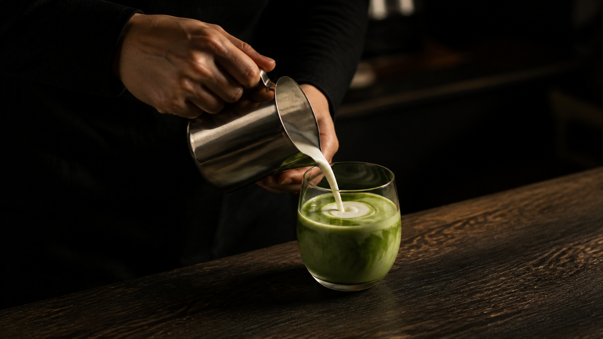 Illustrative image of a matcha drink